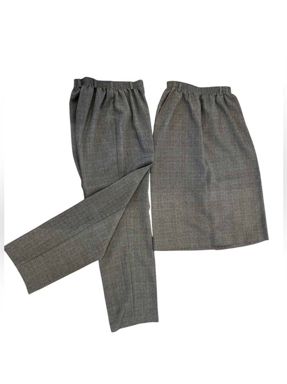 3PC ALFRED DUNNER GRAY PLAID SUIT BLAZER SZ 16 PANTS PENCIL SZ 12 SKIRT SZ 10 - Picture 5 of 11